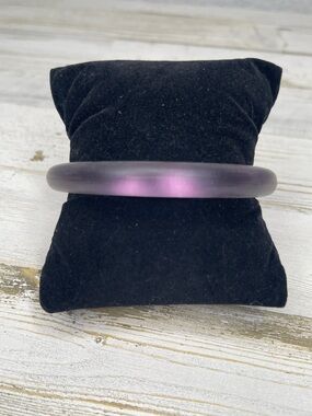 Alexis Bittar Lavender Lucite Bangle Bracelet Sculptural Designer